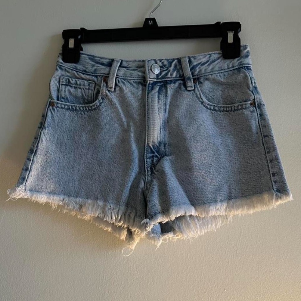 PacSun Light Blue Frayed Jean Shorts
